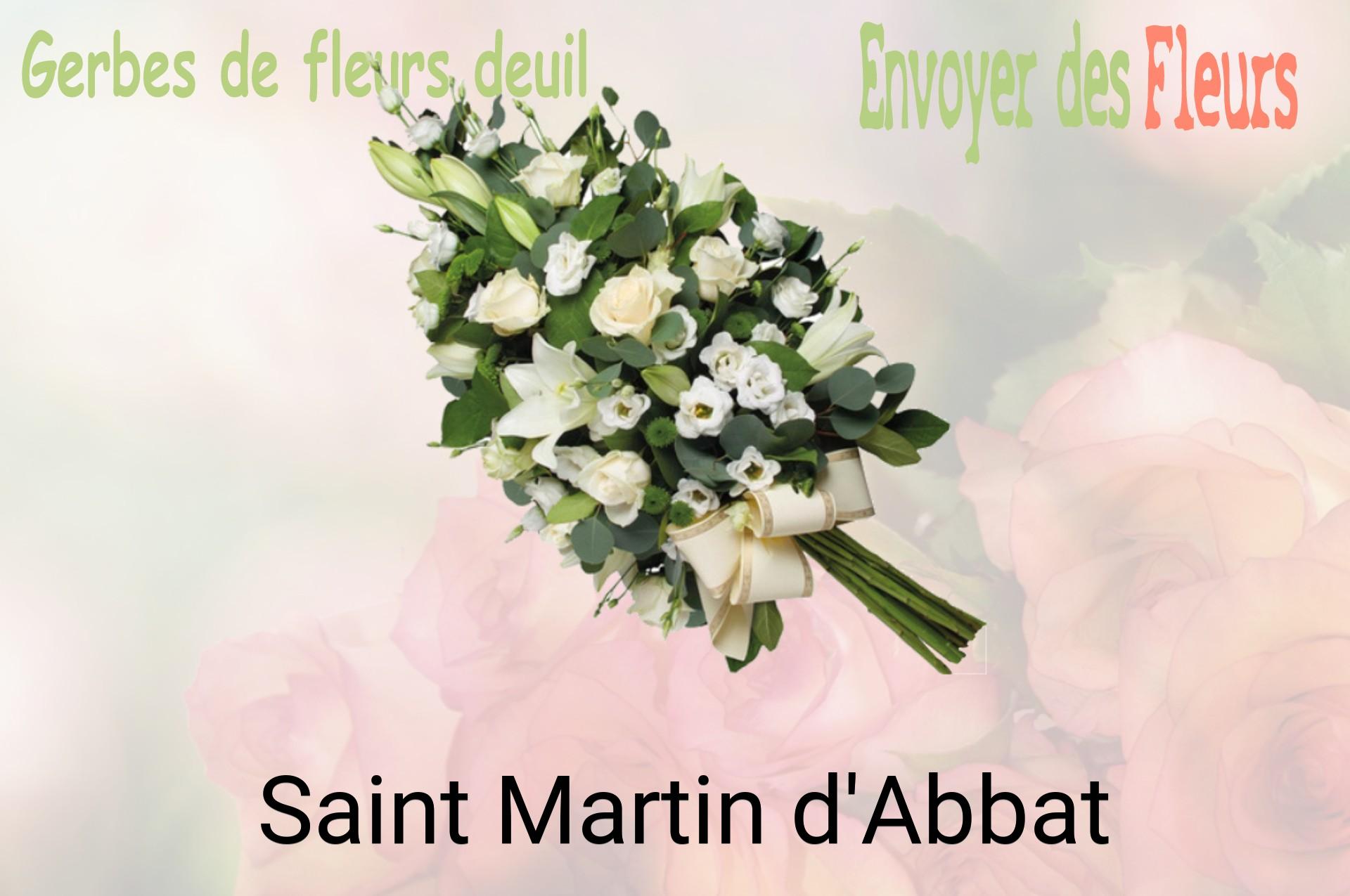 Gerbe de fleurs de deuil livrée à Saint-Martin-d'Abbat